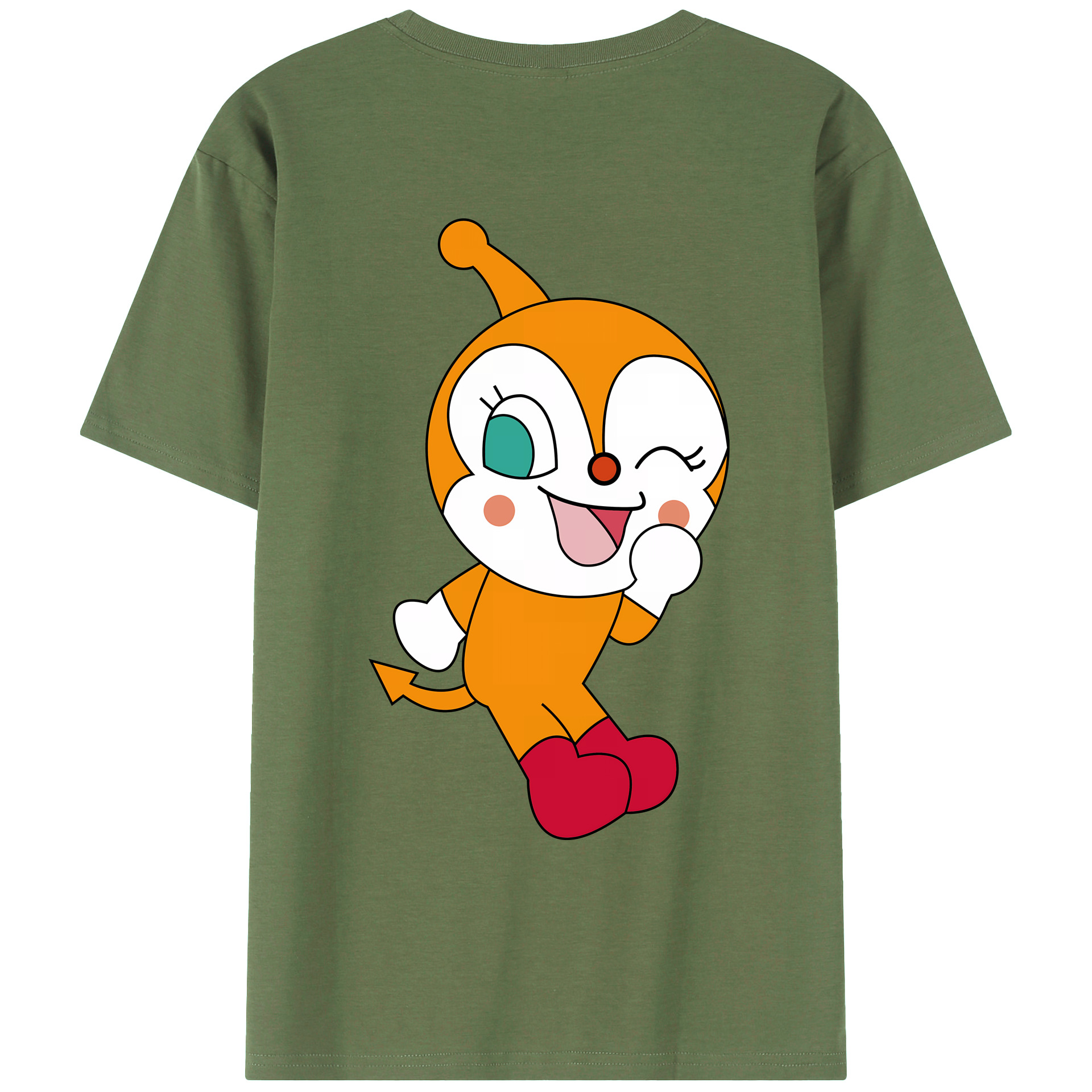 （画像用） アンパンマン Anpanman 綿100％ メンズ半袖Tシャツ（バックプリント） 通気性